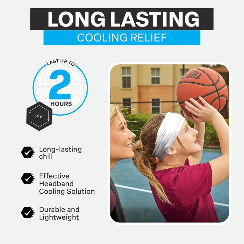 COLD FACTOR Cooling Headband for Women and Men – UPF 50+ Advanced Evaporative Comfort, Instant Cooling Sweatband for Outdoor Sports, Fitness, Yoga, Hiking, Running, and Workout – 3 Pack - Image 4